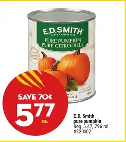 Giant Tiger E.D. Smith pure pumpkin offer