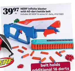 Giant Tiger NERF Infinite blaster with 40-dart battle belt offer