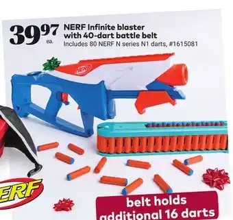 Giant Tiger NERF Infinite blaster with 40-dart battle belt offer
