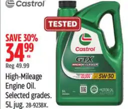 Canadian Tire Castrol High-Mileage Engine Oil offer