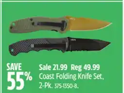 Canadian Tire Coast Folding Knife Set, 2-Pk offer