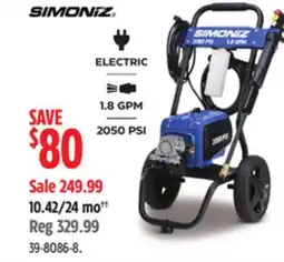 Canadian Tire Simoniz Pressure Washer offer