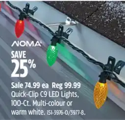 Canadian Tire Noma Quick-Clip C9 LED Lights offer