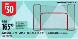 Canadian Tire WINNWELL 72˝ STREET HOCKEY NET WITH BACKSTOP offer