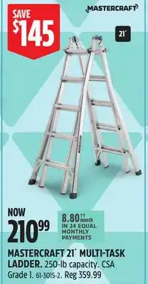Canadian Tire MASTERCRAFT 21´ MULTI-TASK LADDER offer