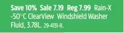 Canadian Tire Rain-X -50°C ClearView Windshield Washer Fluid offer
