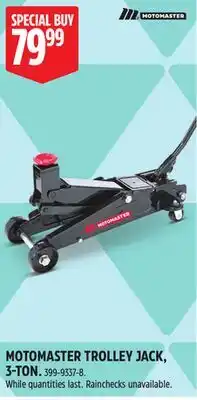 Canadian Tire MOTOMASTER TROLLEY JACK offer