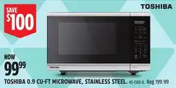 Canadian Tire TOSHIBA 0.9 CU-FT MICROWAVE, STAINLESS STEEL offer