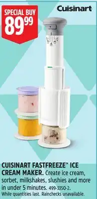 Canadian Tire CUISINART FASTFREEZE ICE CREAM MAKER offer