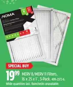 Canadian Tire Noma MERV 8/MERV 11 Filters offer