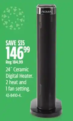 Canadian Tire NOMA 24˝ Ceramic Digital Heater offer