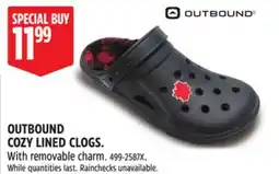 Canadian Tire OUTBOUND COZY LINED CLOGS offer