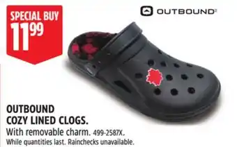 Canadian Tire OUTBOUND COZY LINED CLOGS offer