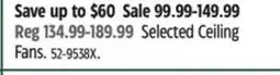 Canadian Tire Canarm Selected Ceiling Fans offer