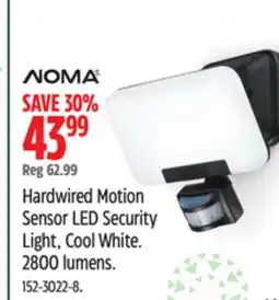 Canadian Tire NOMA Hardwired Motion Sensor LED Security Light offer