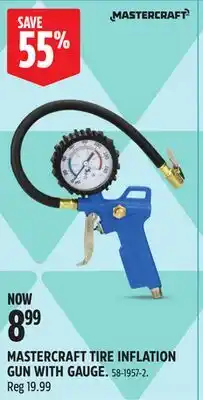 Canadian Tire MASTERCRAFT TIRE INFLATION GUN WITH GAUGE offer