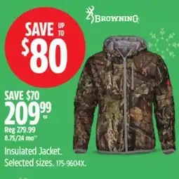 Canadian Tire Browning Insulated Jacket offer