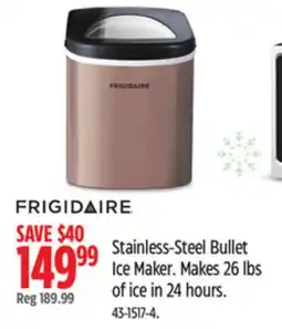 Canadian Tire Frigidaire Stainless-Steel Bullet Ice Maker offer