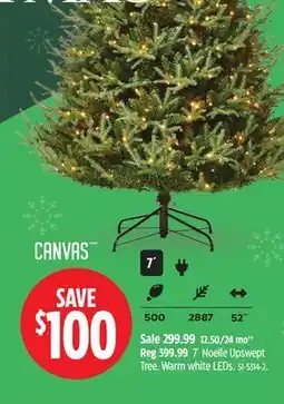 Canadian Tire CANVAS 7´ Noelle Upswept Tree offer