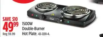 Canadian Tire MASTER Chef 1500W Double-Burner Hot Plate offer