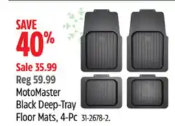 Canadian Tire MotoMaster Black Deep-Tray Floor Mats, 4-Pc offer