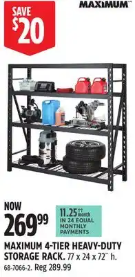 Canadian Tire MAXIMUM 4-TIER HEAVY-DUTY STORAGE RACK offer