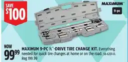 Canadian Tire MAXIMUM 9-PC 1⁄2˝-DRIVE TIRE CHANGE KIT offer