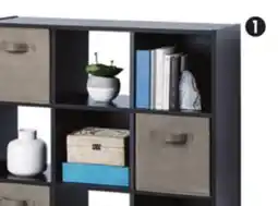 Canadian Tire FOR LIVING 9-CUBE CABINET, BLACK OAK OR WHITE offer