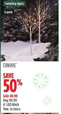 Canadian Tire 4´ LED Birch Tree offer