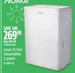Canadian Tire Noma Smart 35-Pint Dehumidifier offer