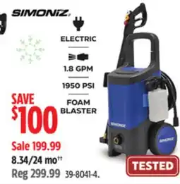 Canadian Tire ELECTRIC 1.8 GPM 1950 PSI FOAM BLASTER offer