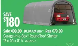 Canadian Tire Garage-in-a-Box RoundTop Shelter, 12 x 20 x 8´ h offer