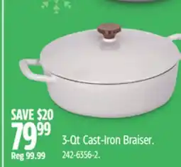 Canadian Tire Lagostina 3-Qt Cast-Iron Braiser offer