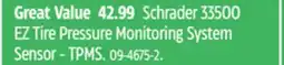 Canadian Tire Schrader 33500 EZ Tire Pressure Monitoring System Sensor - TPMS offer