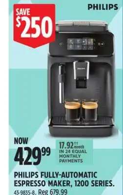 Canadian Tire PHILIPS FULLY-AUTOMATIC ESPRESSO MAKER offer