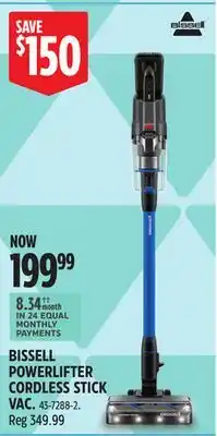 Canadian Tire BISSELL POWERLIFTER CORDLESS STICK VAC offer