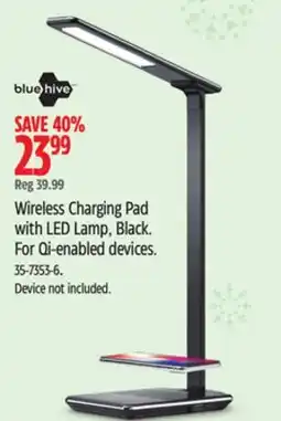 Canadian Tire Wireless Charging Pad with LED Lamp, Black. For Qi-enabled devices offer