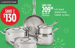 Canadian Tire Lagostina 9-Pc Avanti Stainless-Steel Cookset offer
