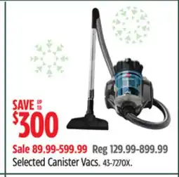 Canadian Tire Miele Selected Canister Vacs offer