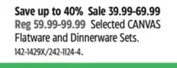 Canadian Tire Selected CANVAS Flatware and Dinnerware Sets offer