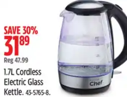Canadian Tire 1.7L Cordless Electric Glass Kettle offer