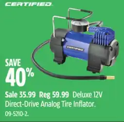 Canadian Tire Certified Deluxe 12V Direct-Drive Analog Tire Inflator offer