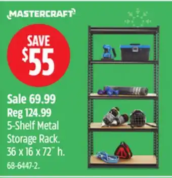 Canadian Tire 5-Shelf Metal Storage Rack offer