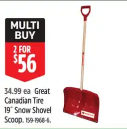 Canadian Tire Canadian Great Canadian Tire 19˝ Snow Shovel Scoop offer