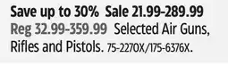 Canadian Tire Selected Air Guns, Rifles and Pistols offer