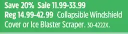 Canadian Tire Reflex Collapsible Windshield Cover or Ice Blaster Scraper offer