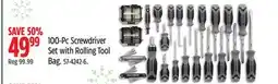 Canadian Tire MAXIMUM 100-Pc Screwdriver Set with Rolling Tool Bag offer