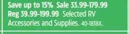 Canadian Tire Selected RV Accessories and Supplies offer