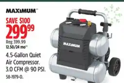 Canadian Tire MAXIMUM 4.5-Gallon Quiet Air Compressor offer