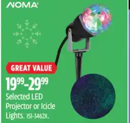 Canadian Tire NOMA Selected LED Projector or Icicle Lights offer